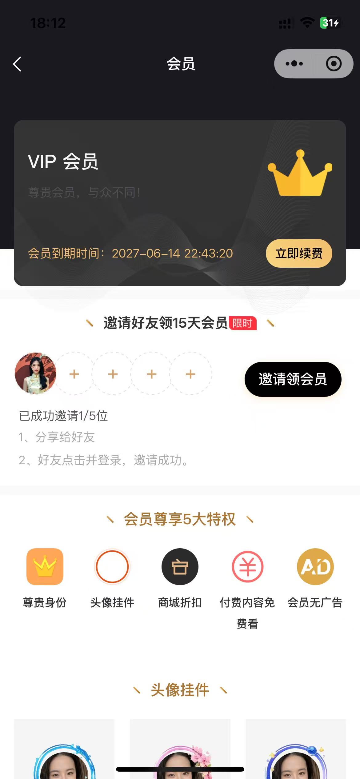 VIP功能
